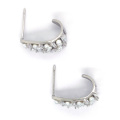 Genuine Pearl Silver Jewelry 925 Sterling Earings